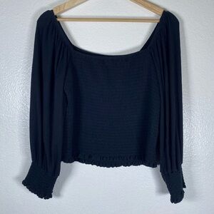 Anthropologie Elegant Black Blouse